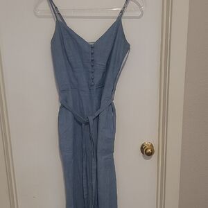 Banana Republic Blue Sleeveless Maxi Sundress